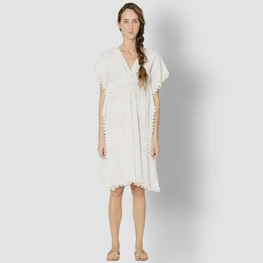 New Matta NY White Kalim Hearts Kaftan